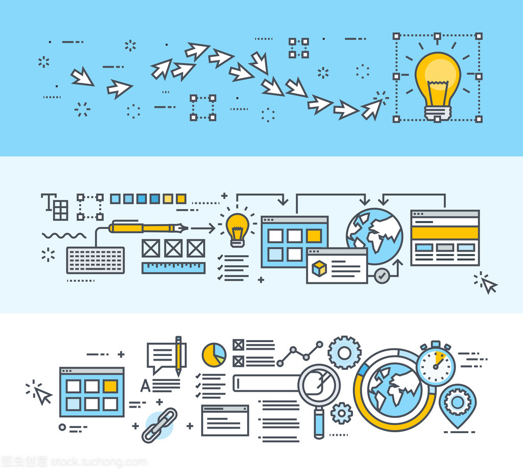 細(xì)線平面設(shè)計(jì)創(chuàng)作 從宏大構(gòu)思到網(wǎng)站與應(yīng)用開(kāi)發(fā)及SEO橫幅設(shè)計(jì)